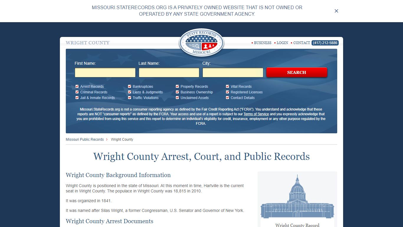 Wright County Arrest, Court, and Public Records