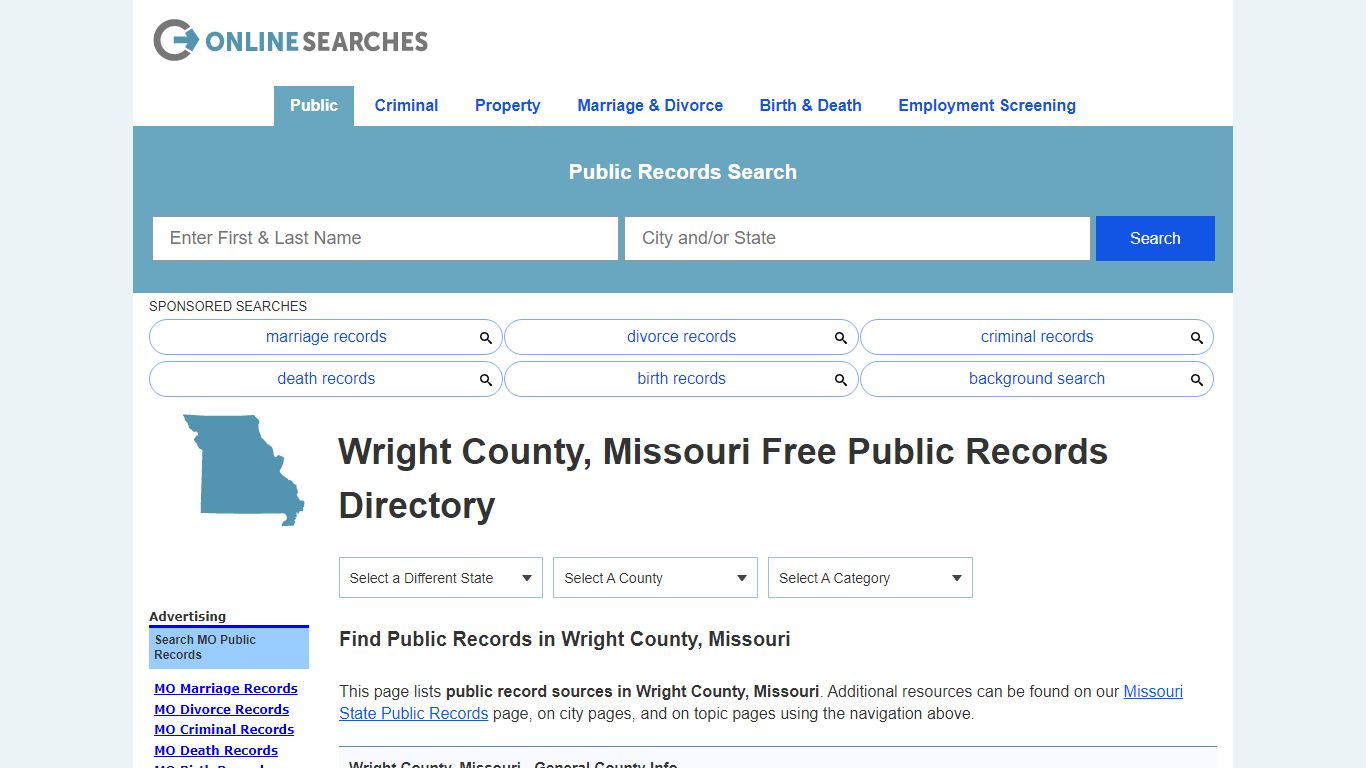 Wright County, Missouri Public Records Directory