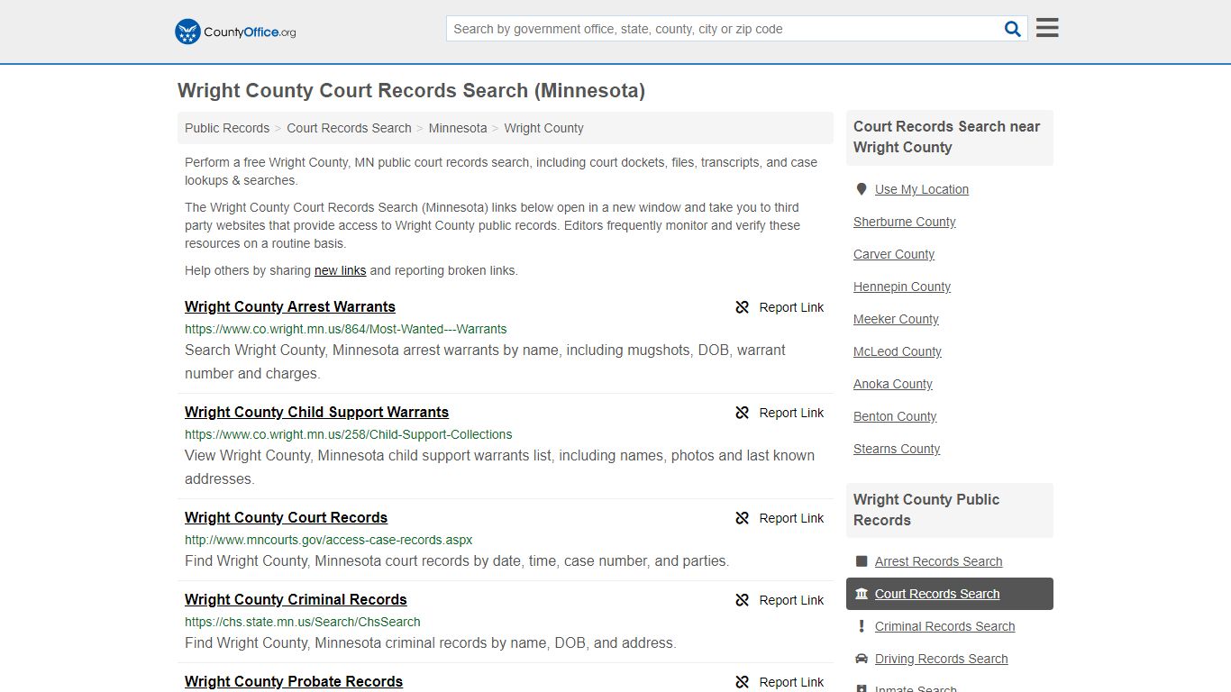 Court Records Search - Wright County, MN (Adoptions ...